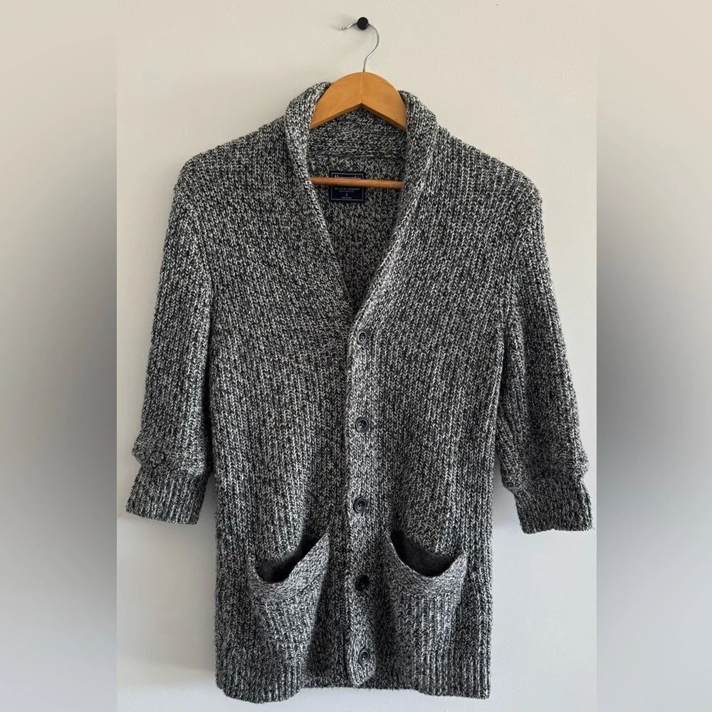 Abercrombie Fitch Womens Chunky Knit Old Money Grandpacore Cardigan Winter Sz S